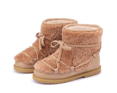 Boots Curly Sheep Wool | Inuka Beige