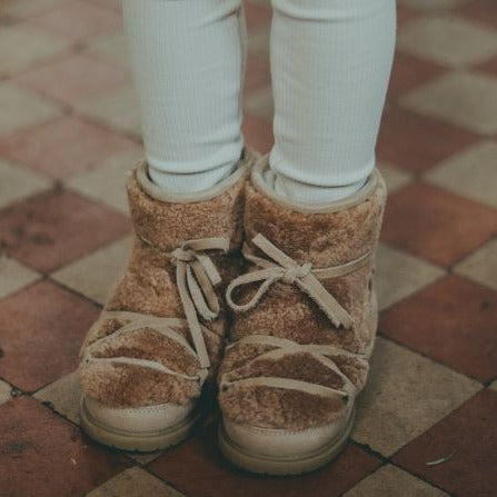 Boots Curly Sheep Wool | Inuka Beige