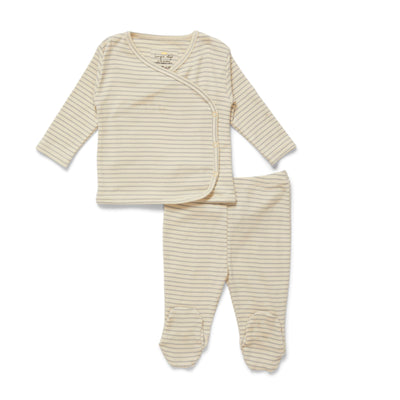 Konges Slojd Dio Two Piece Newborn Set // Quarry Blue Stripe 0-1 maand
