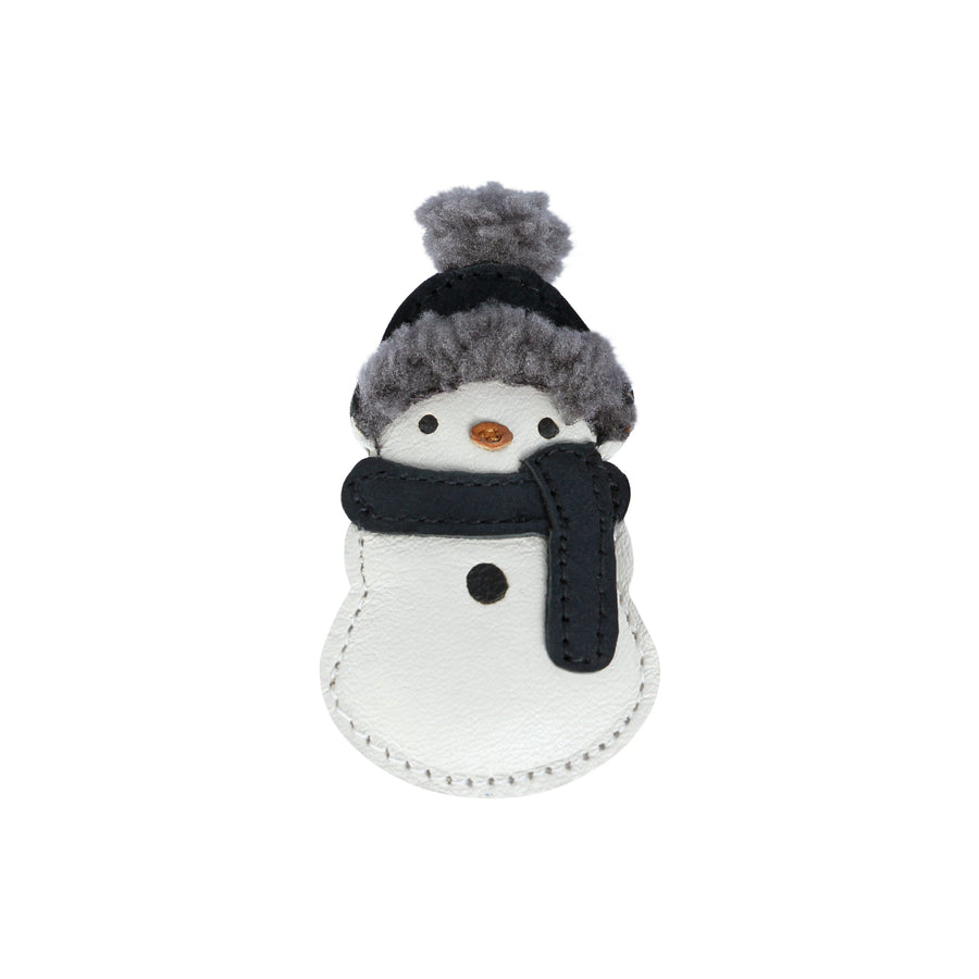 Wonda Hairclip | Snowman Off White Leather
