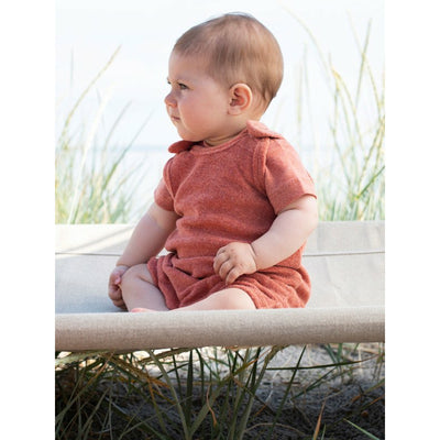 Serendipity Baby Terry romper // Brick