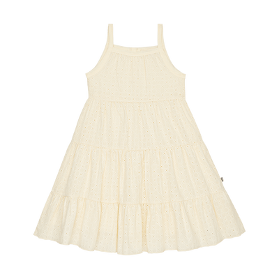 Broidery Layer Dress Creme