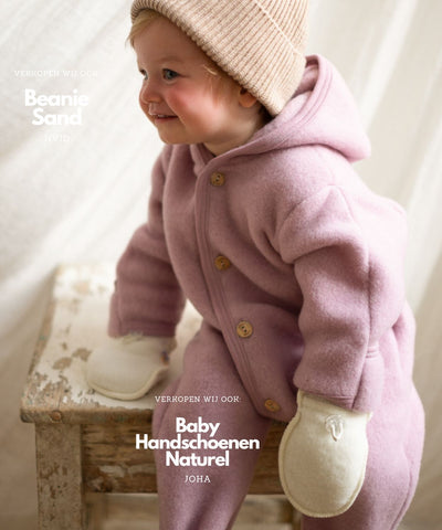 Roze overall voor baby's kinderen van het merk Engel Natur.