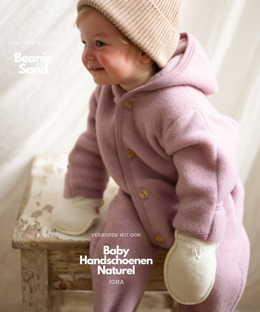 Roze overall voor baby's kinderen van het merk Engel Natur.