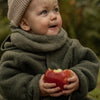 Groen wolfleece jasje van het merk Engel Natur voor baby's en kinderen.