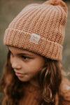 Yuki Knitted Beanie - Coral