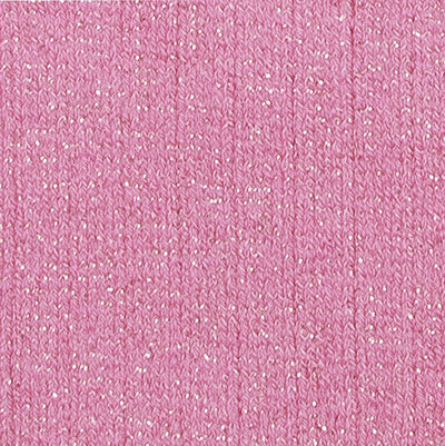 Socks Ribbed Glitter Rose Bonbon