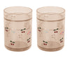 2 PACK GLITTER CUPS CHERRY