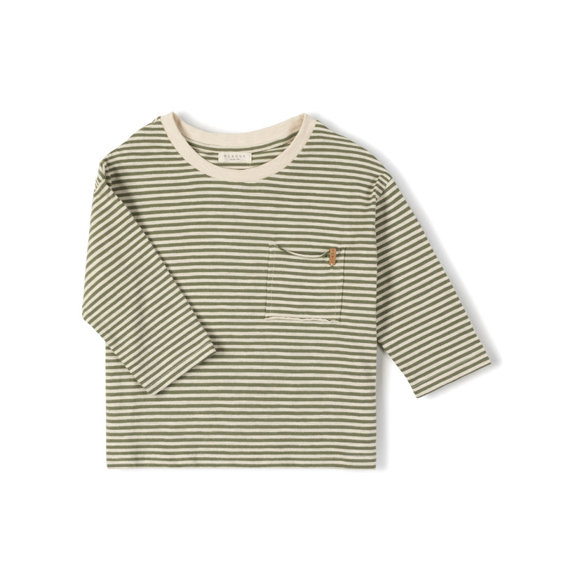 Drop Shirt Khaki Stripe