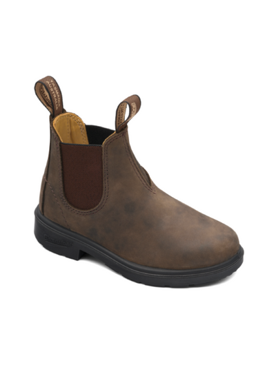 Stoere klassieke Laarsjes (boots) voor kinderen in de kleur Rustic Brown (bruin) van het merk Blundstone.