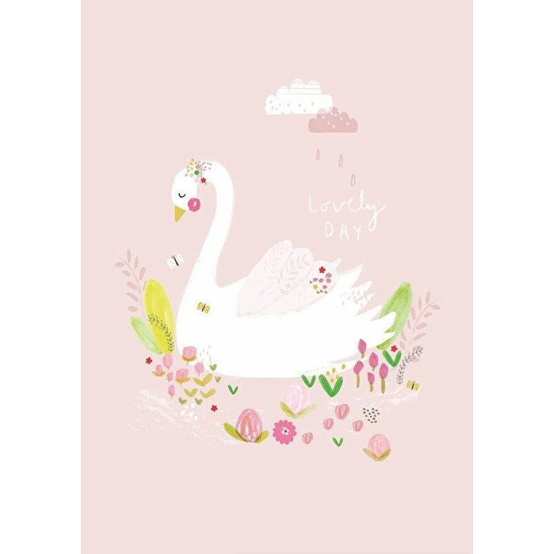 Poster A3 Aless Baylis  'Lovely Day Swan'